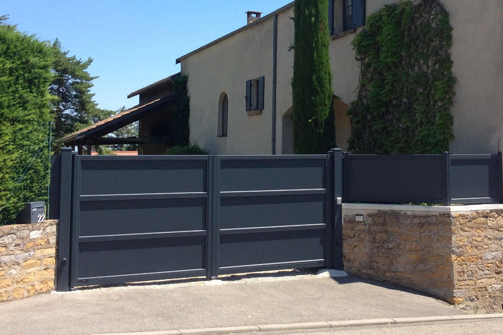 portail moderne tole aluminium