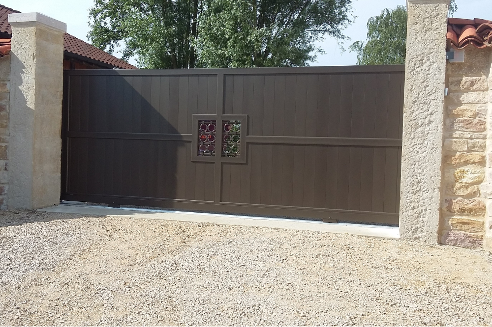 portail-coulissant-classique-bronze portail-coulissant-classique-bronze