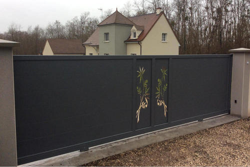 portail decoupe laser fleur