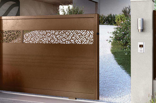 portail laser coulissant design