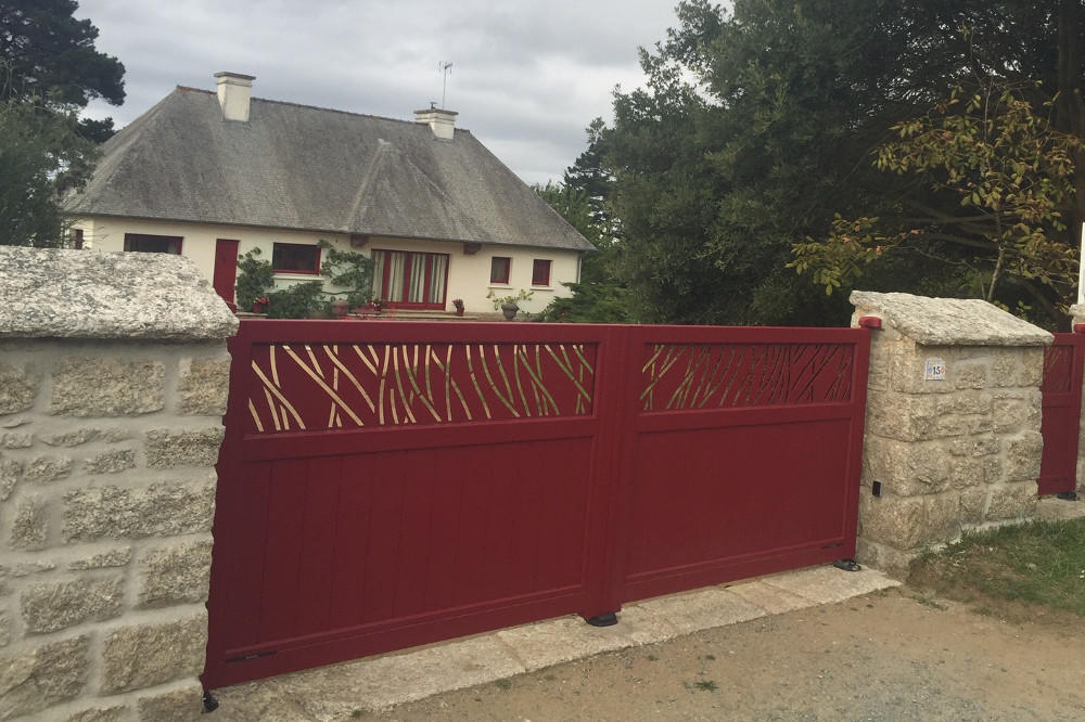 portail-laser-rouge-aluminium portail-laser-rouge-aluminium