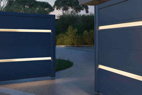 portail battant eclairage led
