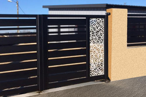 portail battant bicolore laser