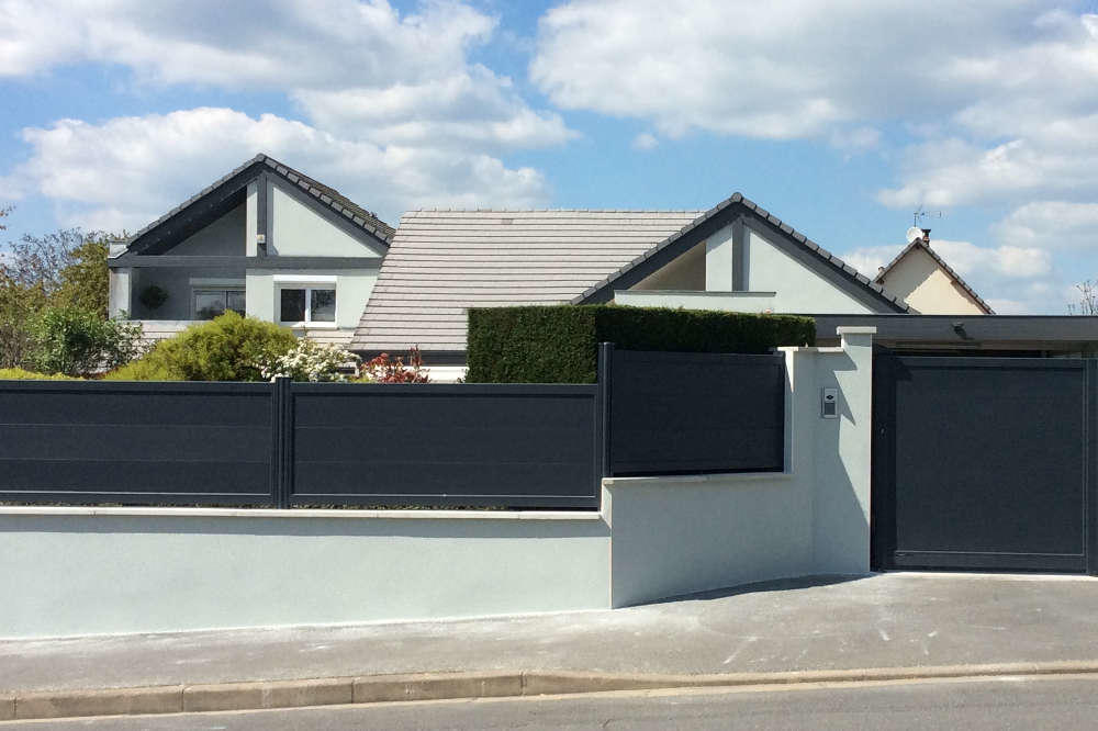 cloture mahe cloture aluminium lames larges