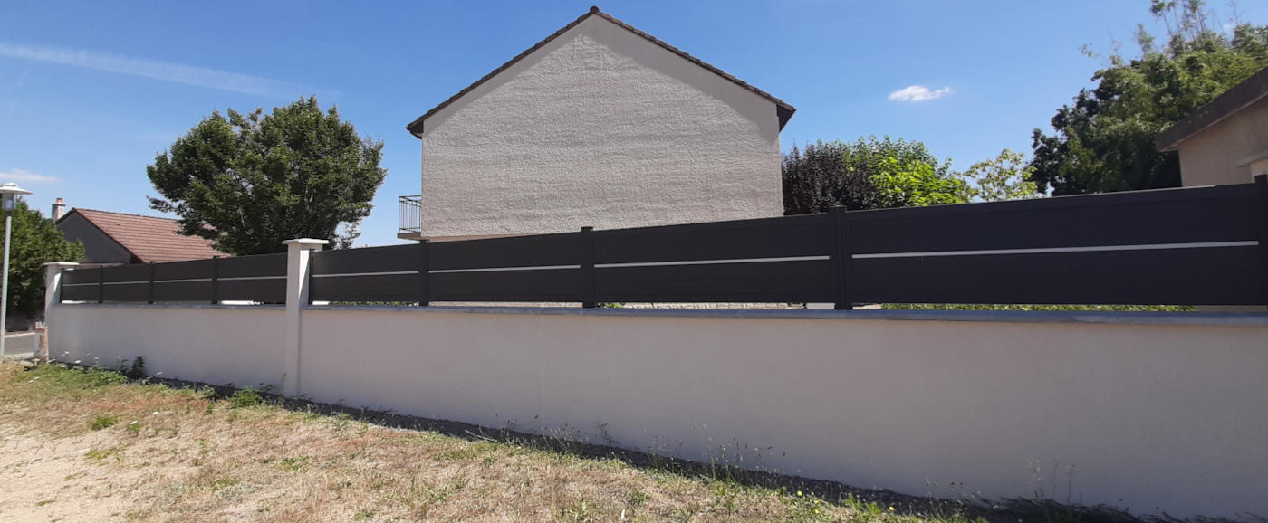 cloture jardin moderne  aluminium