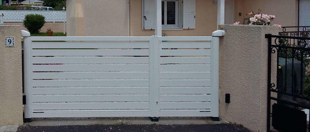 avea 1/3 2/3 portail barreaux vantaux inegaux